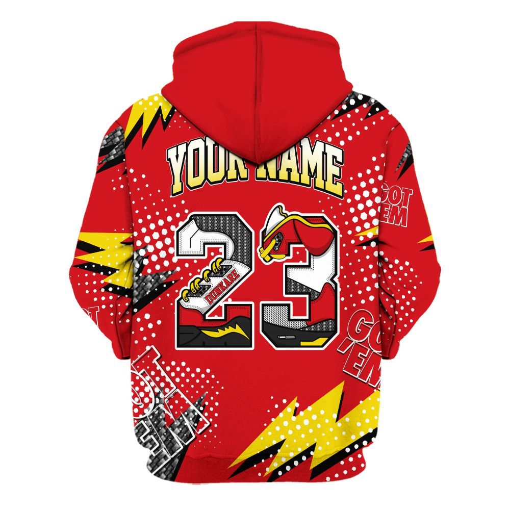 Hoodie To Match Ferrari 14s - 23 Custom Name 5s All Over Print