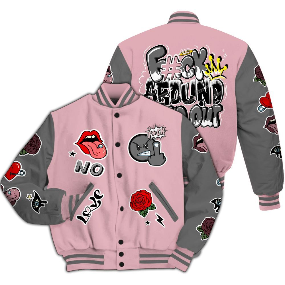 Varsity Jacket To Match Air Max DN Pink Foam - FK Around Find Out All Over Print