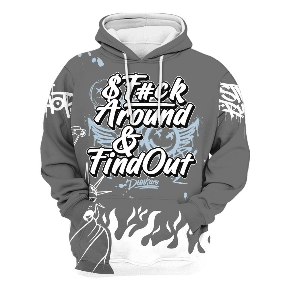 Hoodie To Match Cool Grey 6s - Graphic Fck Around Find Out All Over Print
