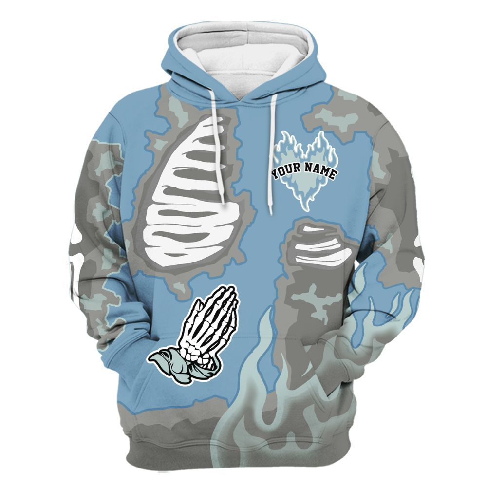 Hoodie To Match Denim Worn Blue 2025 4s - Dislike Us Graphic Burning Custom Name All Over Print