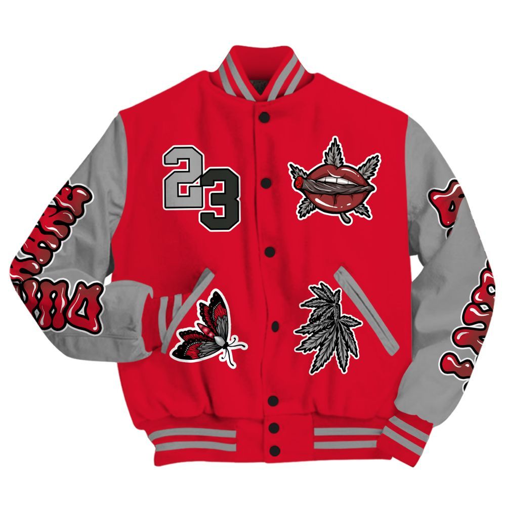 Varsity Jacket To Match Air Max Sunder Gore Tex Fire Red - Bluntz Unique All Over Print