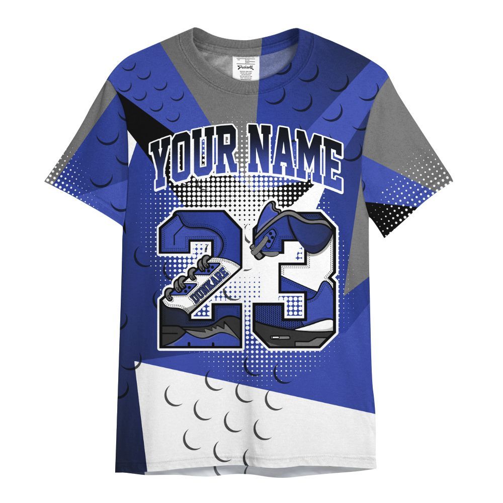 Shirt To Match Air Max Plus Black Racer Blue - Poly Custom Name Number 23 5s All Over Print