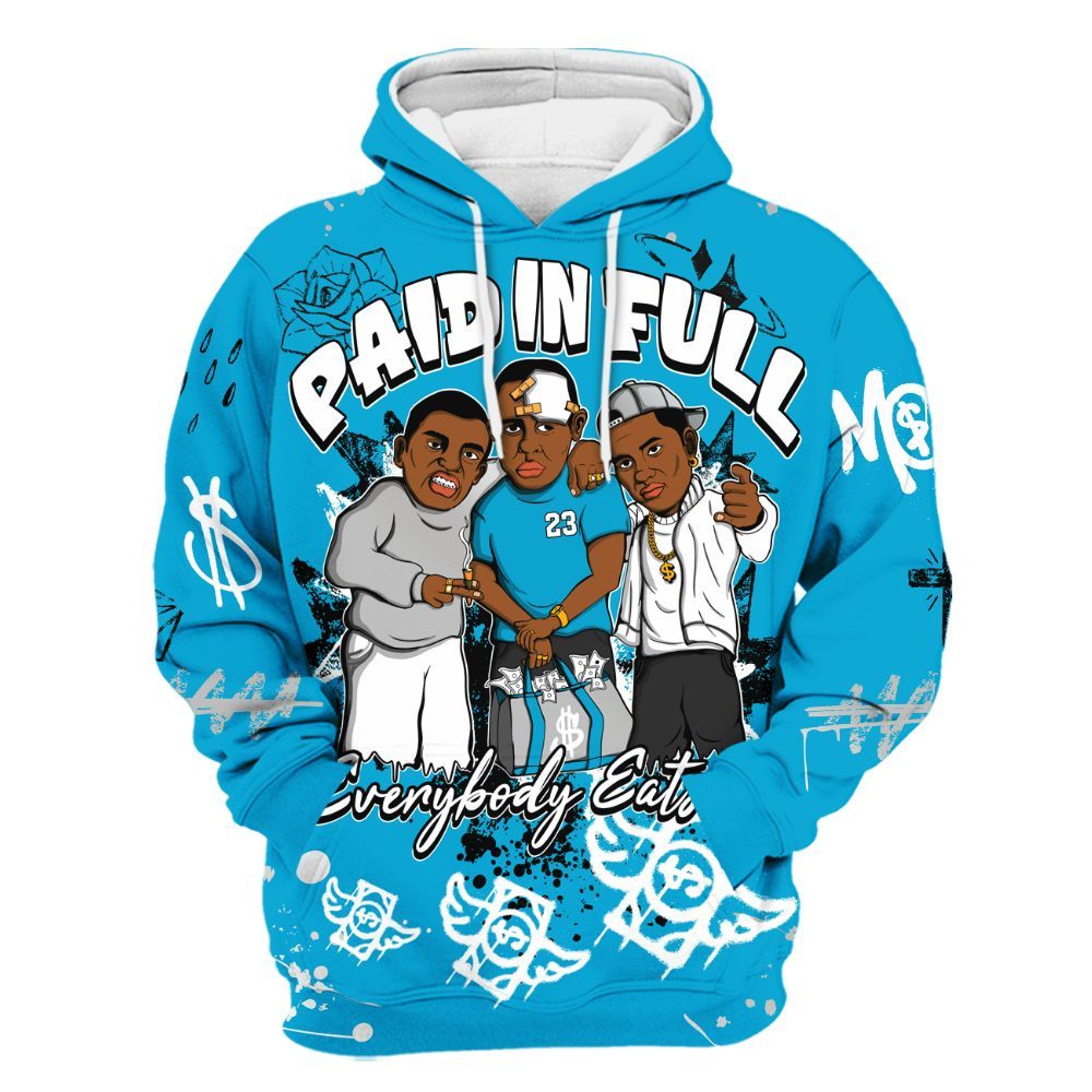 Hoodie To Match Ja 3 Jurassic Park Metallic Silver - Everybody Paid In Full Crayon All Over Print