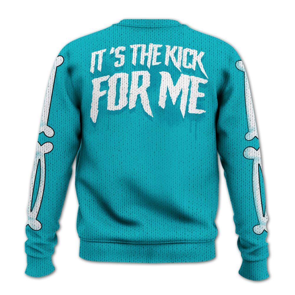 Knitted Sweater To Match Retro Aqua 5s - It's The Kick For Me